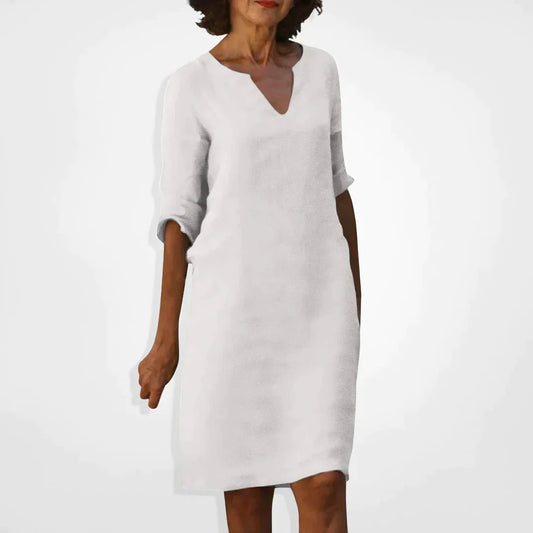 Robe d'Été Élégante avec Décolleté en V pour Femmes