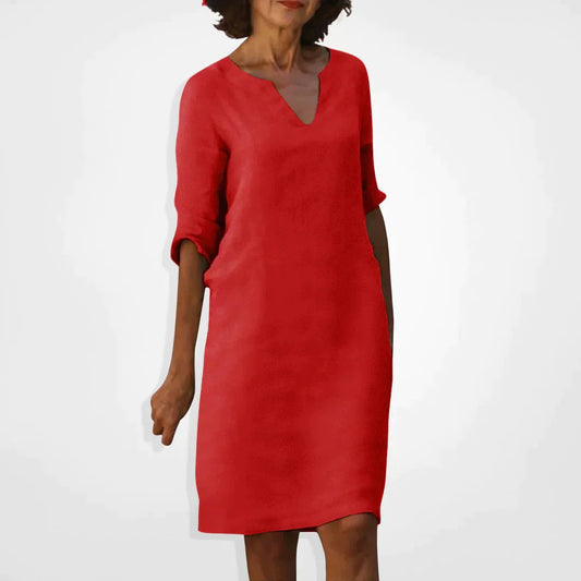 Robe d'Été Élégante avec Décolleté en V pour Femmes