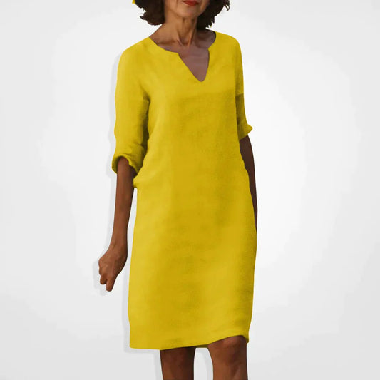 Robe d'Été Élégante avec Décolleté en V pour Femmes