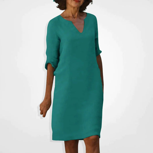 Robe d'Été Élégante avec Décolleté en V pour Femmes