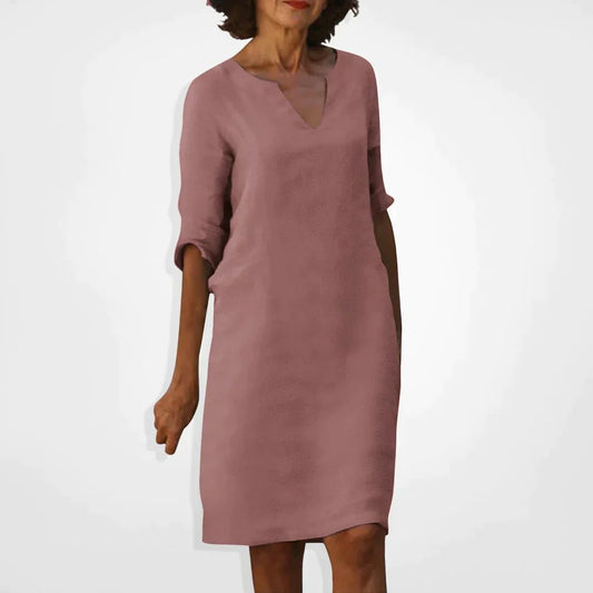 Robe d'Été Élégante avec Décolleté en V pour Femmes