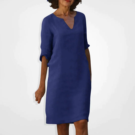 Robe d'Été Élégante avec Décolleté en V pour Femmes