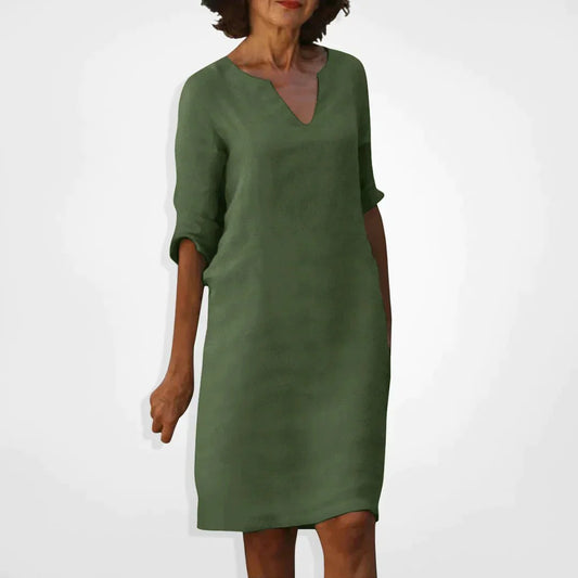 Robe d'Été Élégante avec Décolleté en V pour Femmes