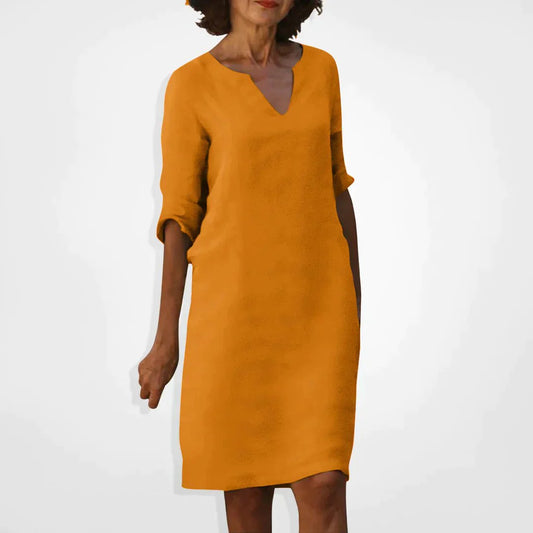 Robe d'Été Élégante avec Décolleté en V pour Femmes