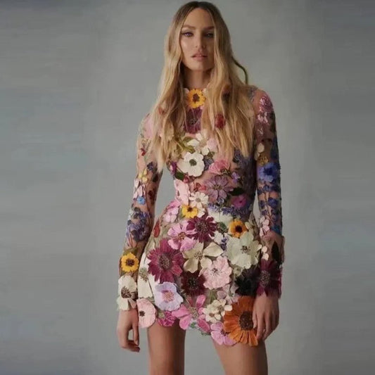 Robe Élégante à Fleurs pour Femmes