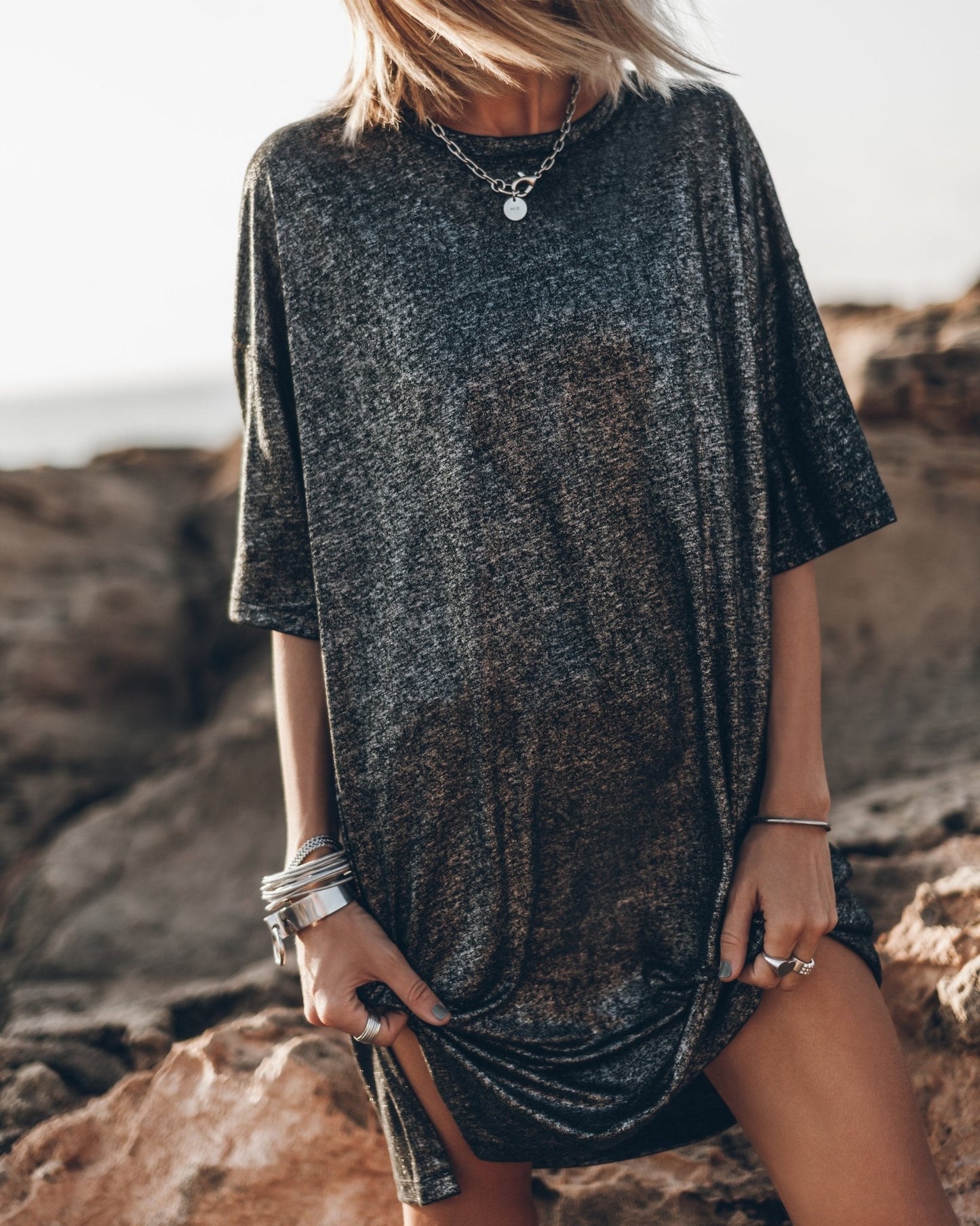 Robe Élégante à Manches Courtes pour Femmes