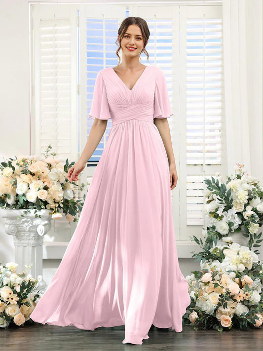 Robe Élégante à V-Ausschnitt pour Femmes