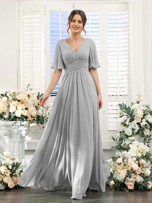 Robe Élégante à V-Ausschnitt pour Femmes