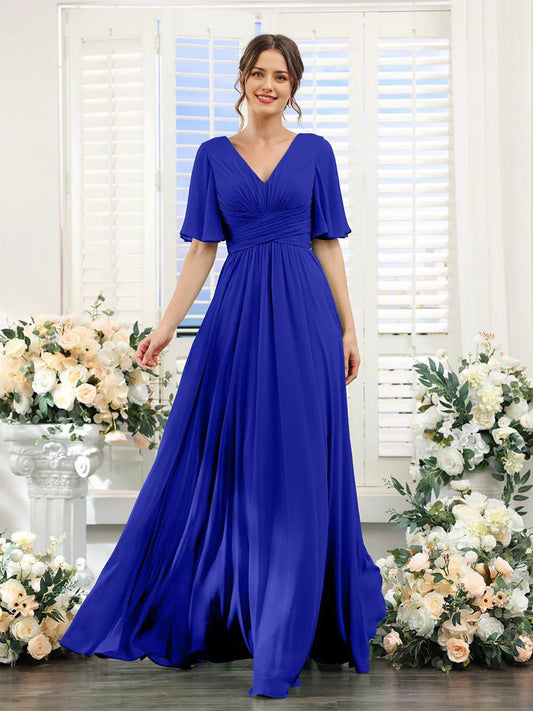 Robe Élégante à V-Ausschnitt pour Femmes