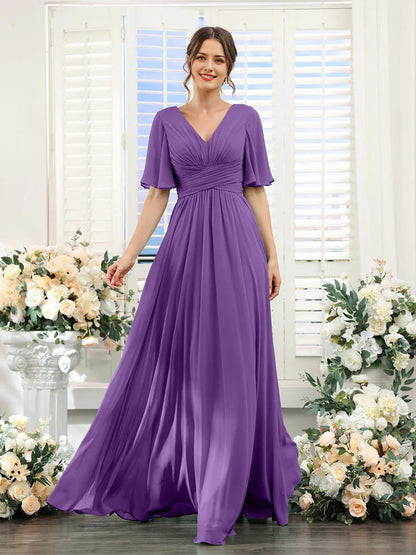 Robe Élégante à V-Ausschnitt pour Femmes