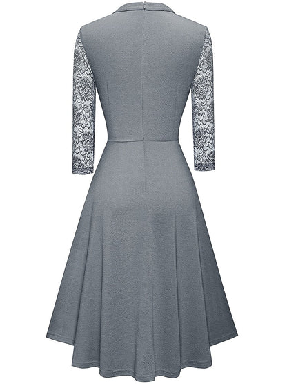 Robe Élégante en Dentelle Creuse pour Femmes