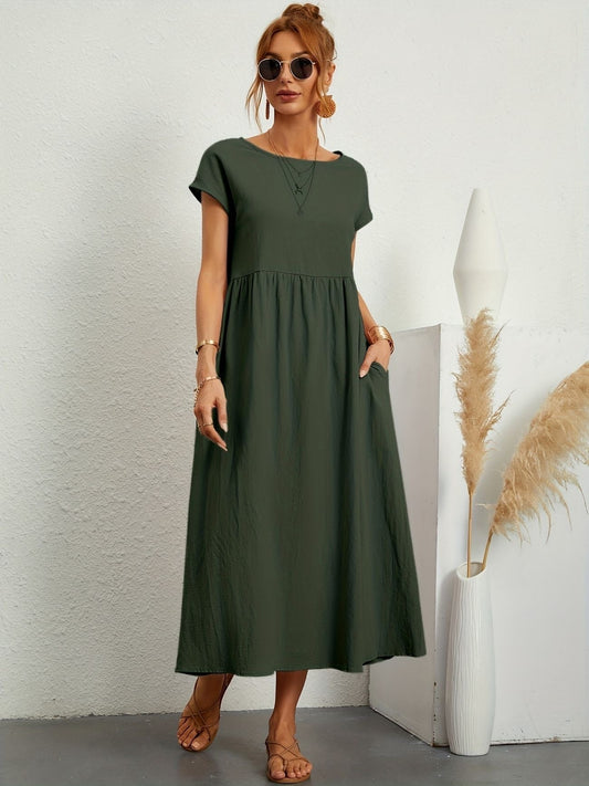Robe Élégante en Lin pour Femmes