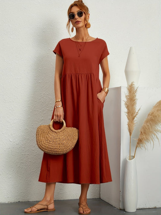 Robe Élégante en Lin pour Femmes