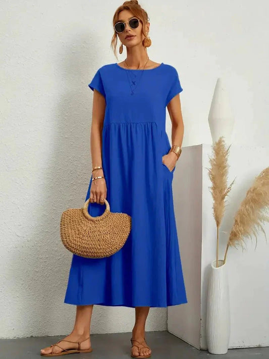 Robe Élégante en Lin pour Femmes