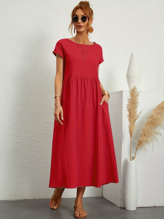 Robe Élégante en Lin pour Femmes