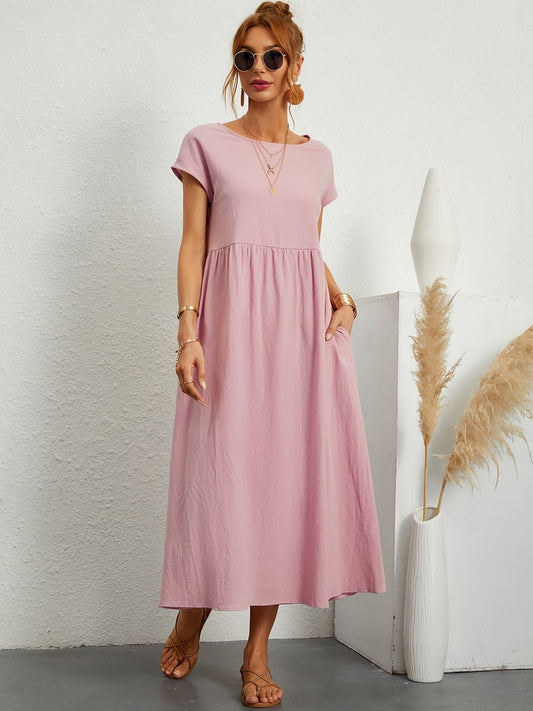 Robe Élégante en Lin pour Femmes