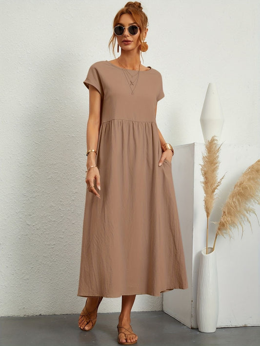 Robe Élégante en Lin pour Femmes