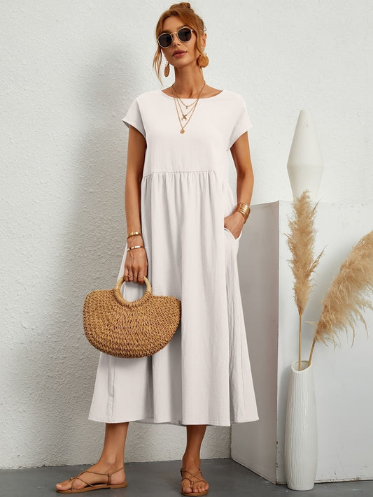 Robe Élégante en Lin pour Femmes