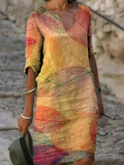 Robe Élégante en Lin pour Femmes