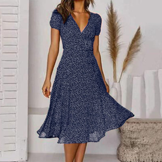 Robe Évasée à Décolleté en V pour Femmes