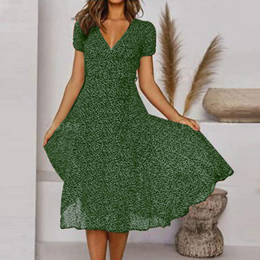 Robe Évasée à Décolleté en V pour Femmes