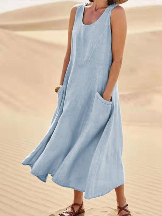 Robe Légère Maxi avec Poches pour Femmes