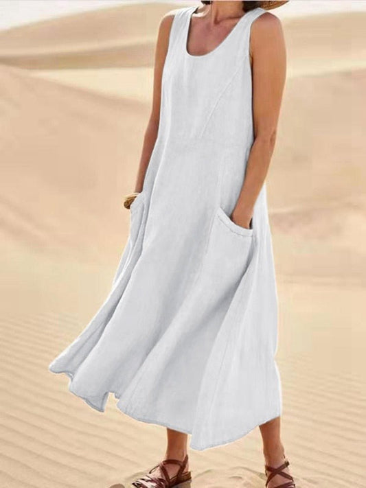 Robe Légère Maxi avec Poches pour Femmes