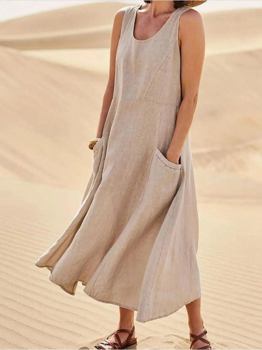 Robe Légère Maxi avec Poches pour Femmes