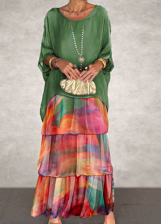 Robe Longue Droite à Manches Longues pour Femmes