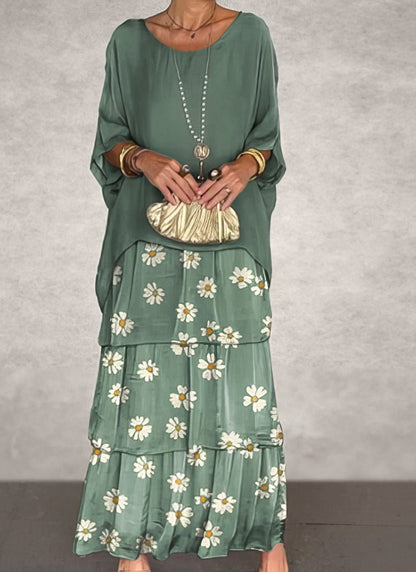 Robe Longue Droite à Manches Longues pour Femmes