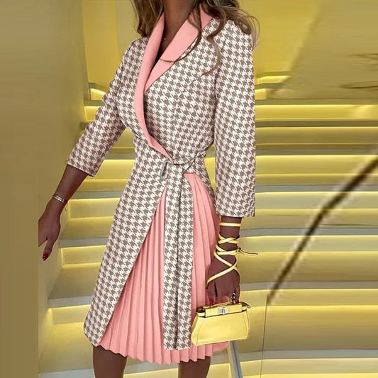 Robe Longue Élégante à Détails Plumes pour Femmes