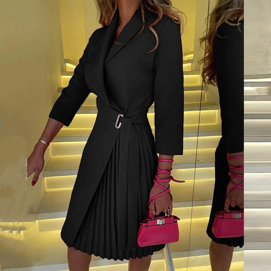 Robe Longue Élégante à Détails Plumes pour Femmes