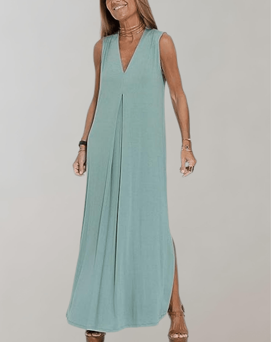 Robe Maxi à Décolleté en V pour Femmes