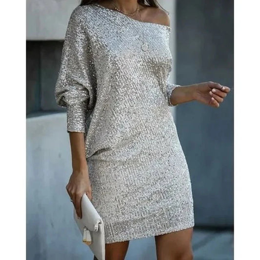 Robe Mini Chic à Épaule Dénudée pour Femmes