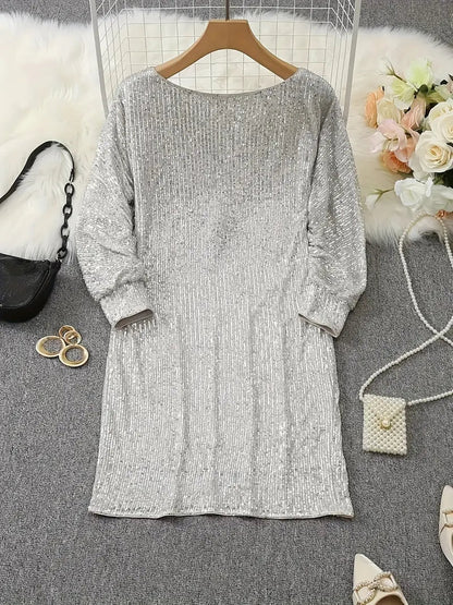 Robe Mini Chic à Épaule Dénudée pour Femmes