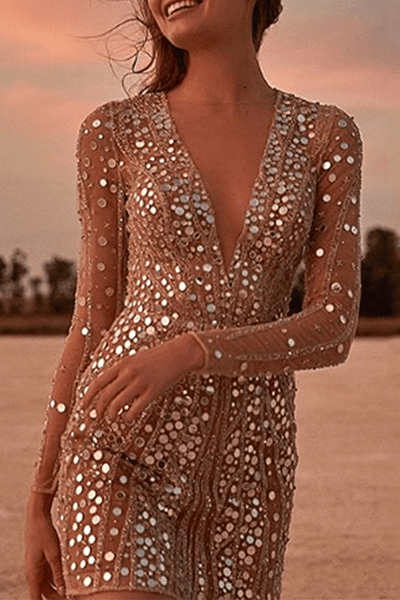 Robe Minikleid Pailletten pour Femmes