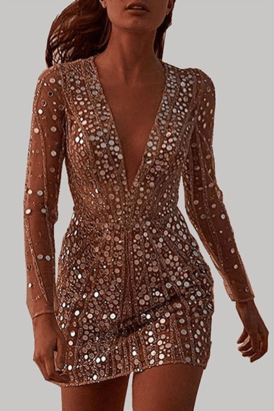 Robe Minikleid Pailletten pour Femmes