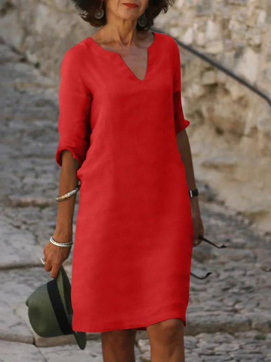 Robe Séduisante en Coton Mélangé pour Femmes