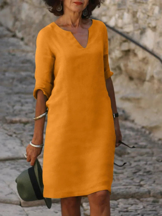 Robe Séduisante en Coton Mélangé pour Femmes