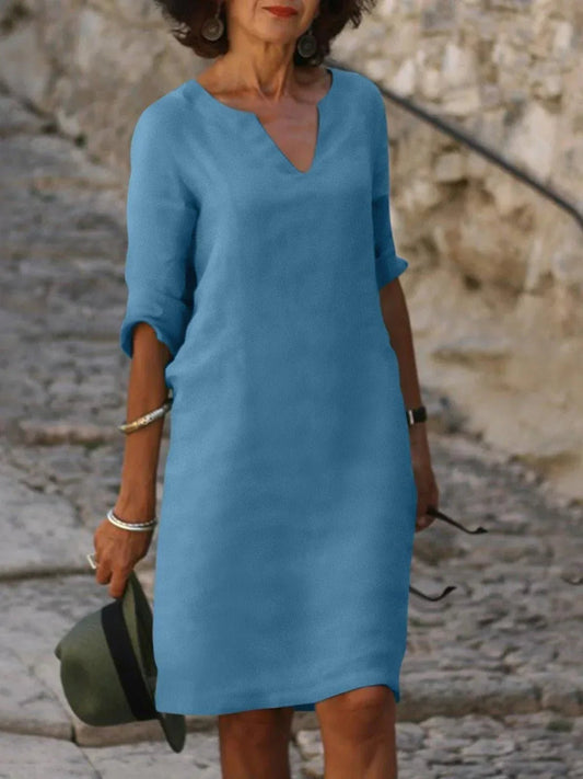 Robe Séduisante en Coton Mélangé pour Femmes