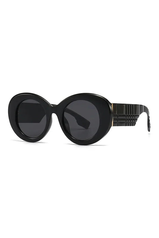 Lunettes de soleil rondes à rayures vintage