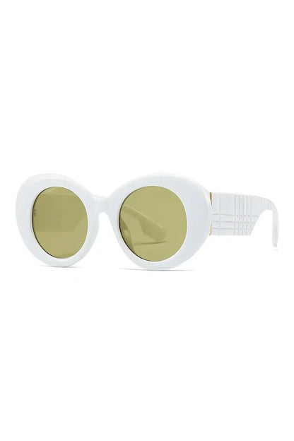 Lunettes de soleil rondes à rayures vintage