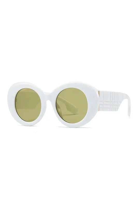 Lunettes de soleil rondes à rayures vintage