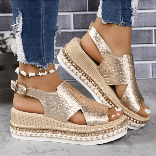 Sandales Confortables à Talon Épais pour Femmes