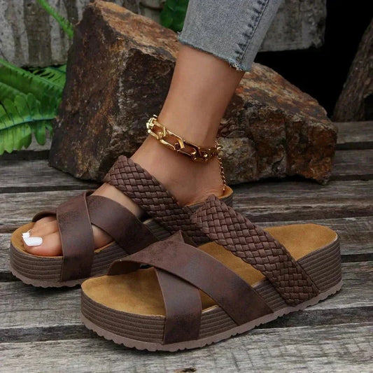 Sandales Confortables en Cuir Ergonomiques pour Femmes