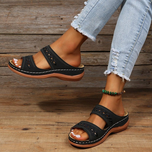 Sandales Confortables en PU pour Femmes