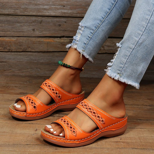 Sandales Confortables en PU pour Femmes