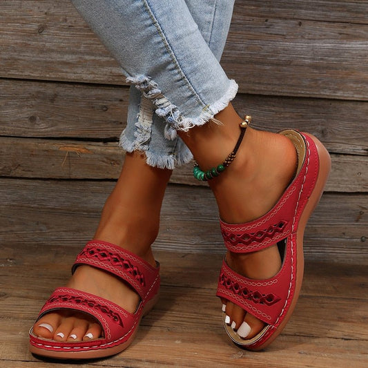 Sandales Confortables en PU pour Femmes
