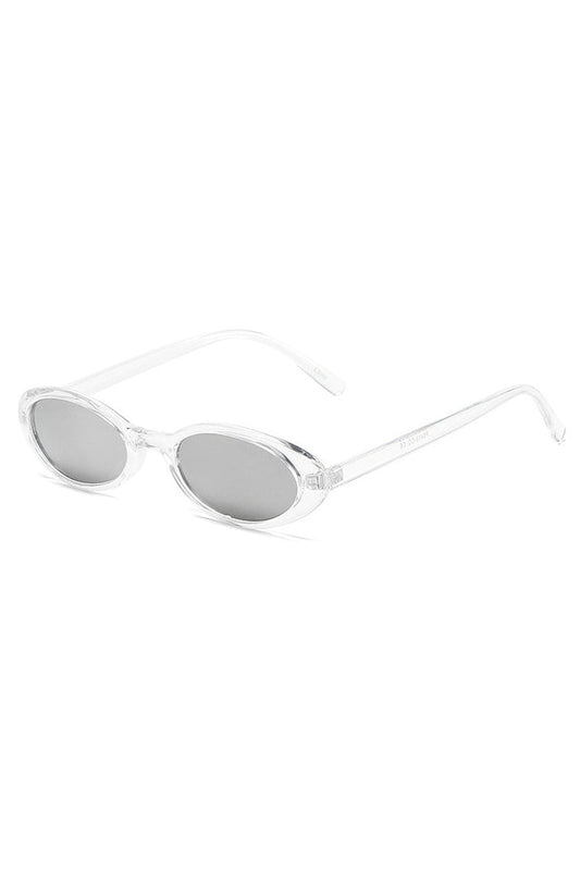 Petites lunettes de soleil ovales léopard