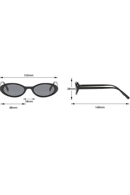 Petites lunettes de soleil ovales léopard